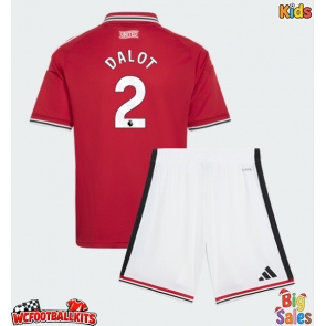 Manchester United Diogo Dalot #2 Replica Home Stadium Kit for Kids 2026-27 Short Sleeve (+ pants)